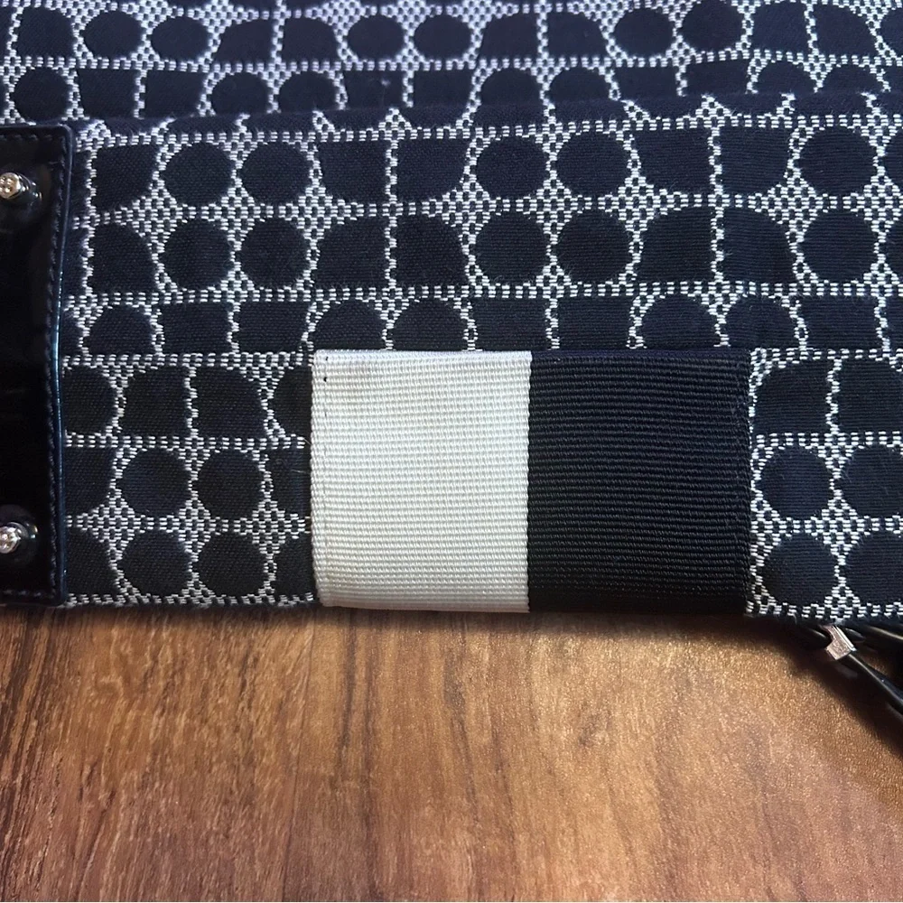 Kate Spade Penn Place Keisha crossbody bag in a black and white dot pattern